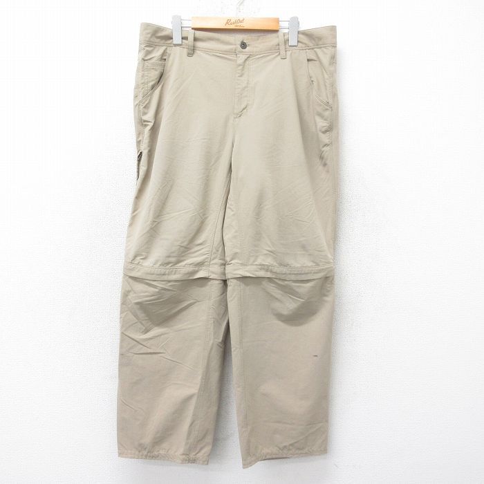 W36/古着 EMS デタッチャブル ナイロン パンツ メンズ ベージュ カーキ 25jul07 中古 ボトムス ロング拍卖