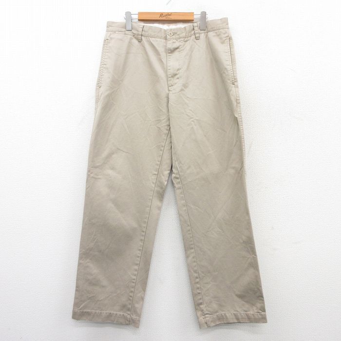 W35/古着 ギャップ パンツ メンズ コットン ベージュ カーキ 25jul04 中古 ボトムス ロング拍卖