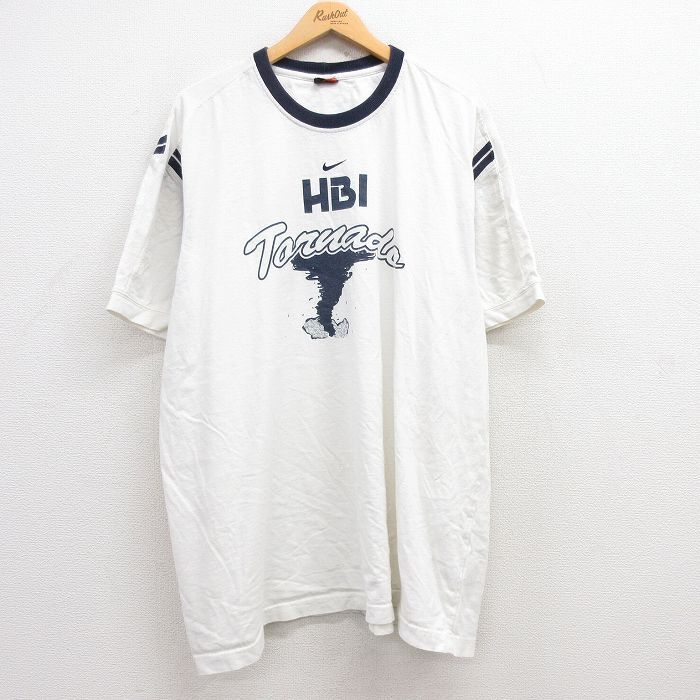 XL/古着 ナイキ NIKE 半袖 ビンテージ Tシャツ メンズ 00s HBI 大きいサイズ クルーネック 白 ホワイト 25jul24 中古拍卖
