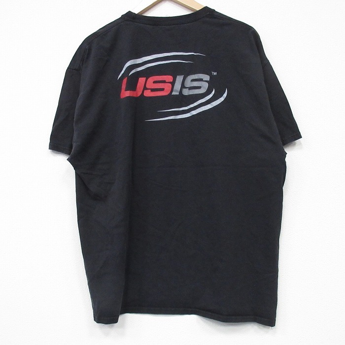 XL/古着 ヘインズ 半袖 Tシャツ メンズ USIS クルーネック 黒 ブラック 25jul22 中古拍卖