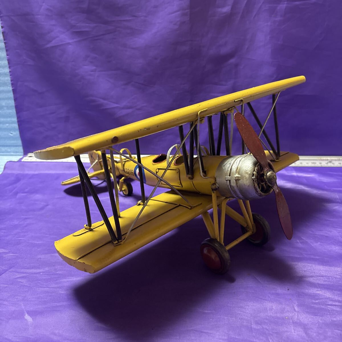 ブリキのおもちゃ ヴィンテージ 英国第二次世界大戦の王室航空機モデル複葉 飛行機 K3215拍卖