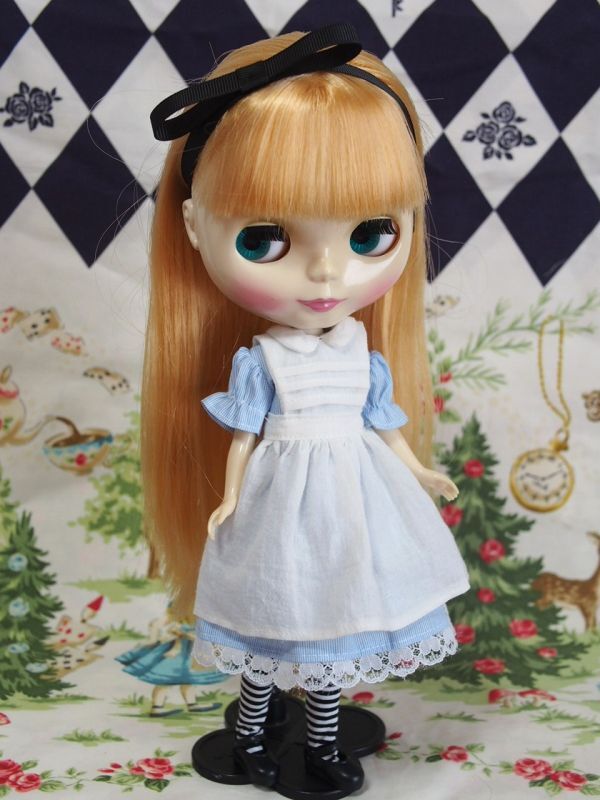 Doll Dressing*ハンドメイド リカちゃん/ブライスお洋服セット人形/アウトフィット/衣装/エプロン/ワンピース/不思議の国のアリス/ドール服拍卖