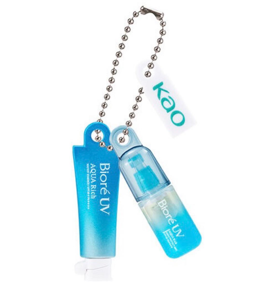 即決 新品 花王 ビオレ ミニチュアチャーム ガチャ ビオレUV アクアリッチ(エッセンス&ミスト)日焼け止め ミニチュア キーホルダー拍卖