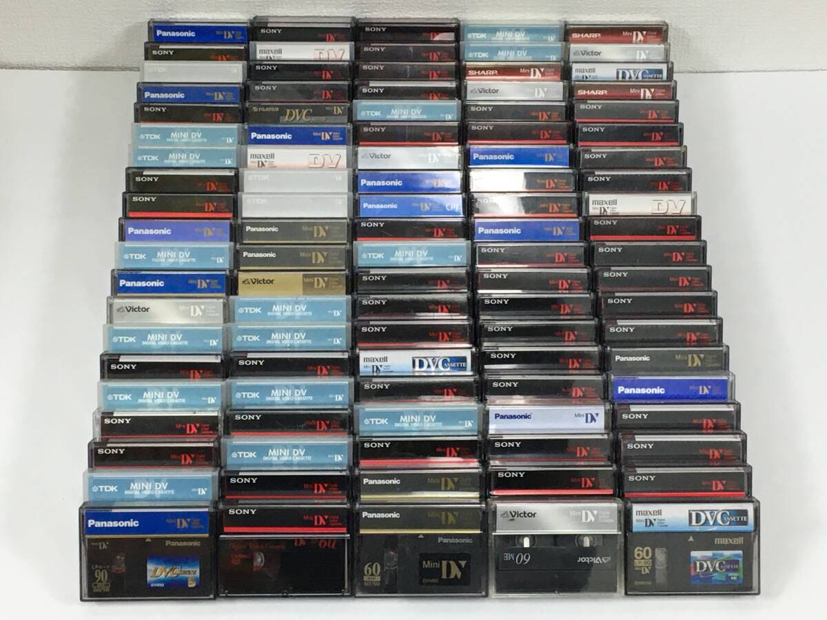★☆コ111 中古 MiniDV ミニDV デジタルビデオカセット ビデオテープ 100本 まとめ売り SONY TDK Victor Panasonic maxell 他☆★拍卖