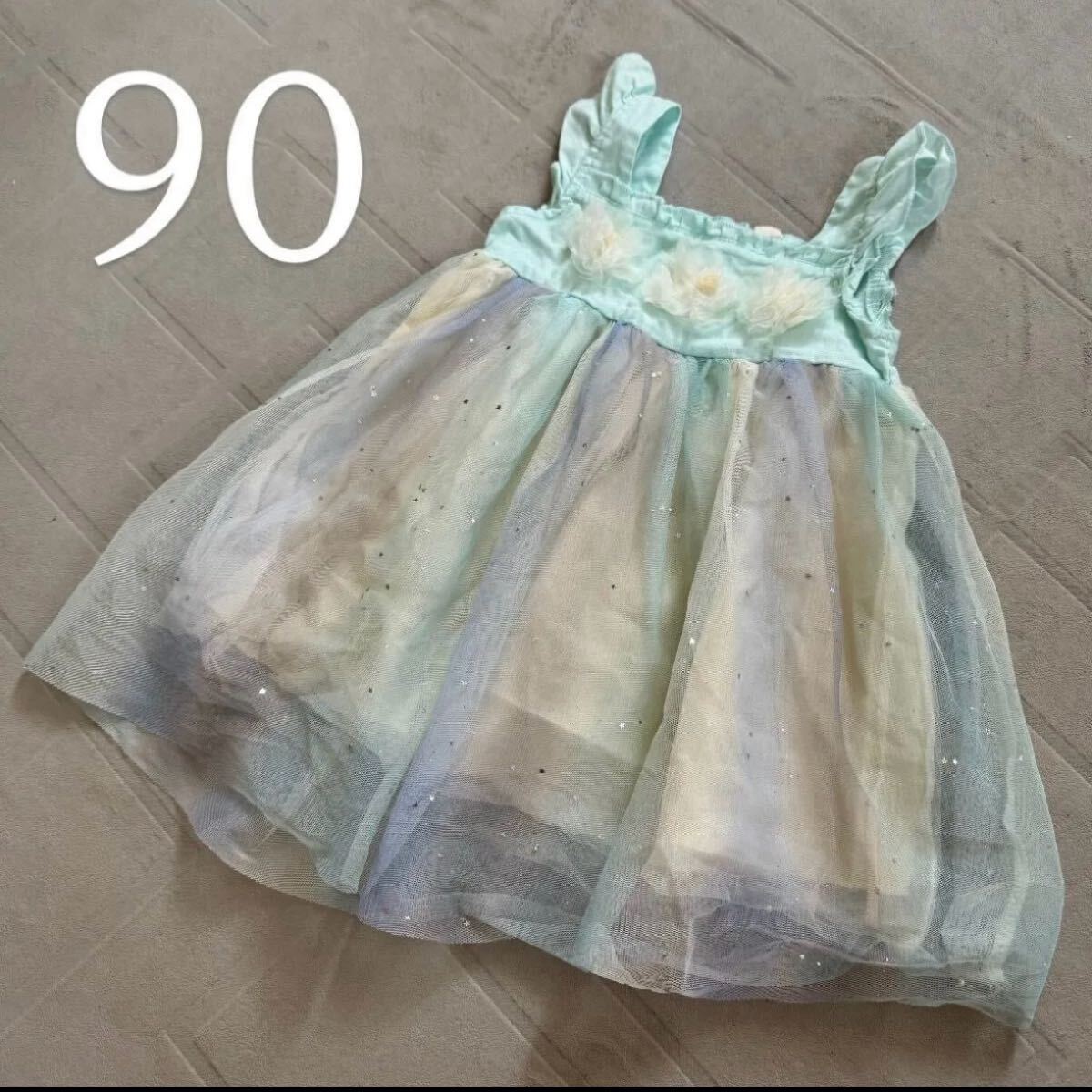 【90cm】チュールワンピース ベビードレス トップス チュニック フォーマル拍卖