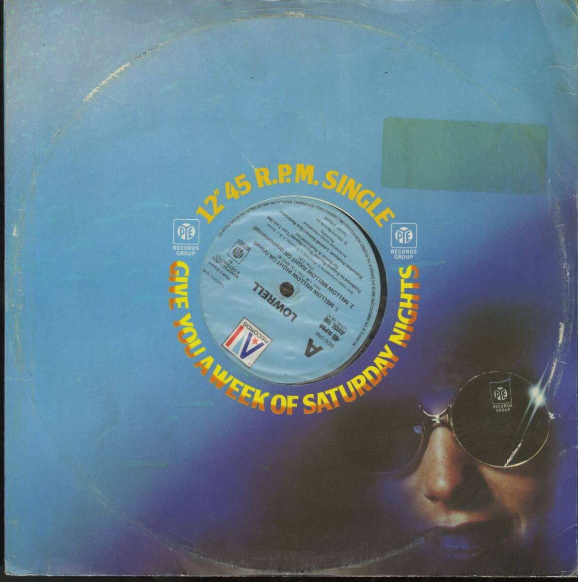 79年 UK盤12インチ!Lowrell / Mellow Mellow Right On【AVI Records / AVISL 108】ローレル・サイモン サンプリングネタ Lost Generation拍卖
