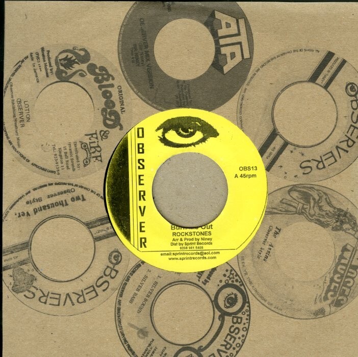 2010年リイシュー! UK盤 7インチ!Rockstones / Burn Me Out 1977年作【Observer / OBS13】レーベル復刻 ルーツ Roots Reggae レゲエ拍卖