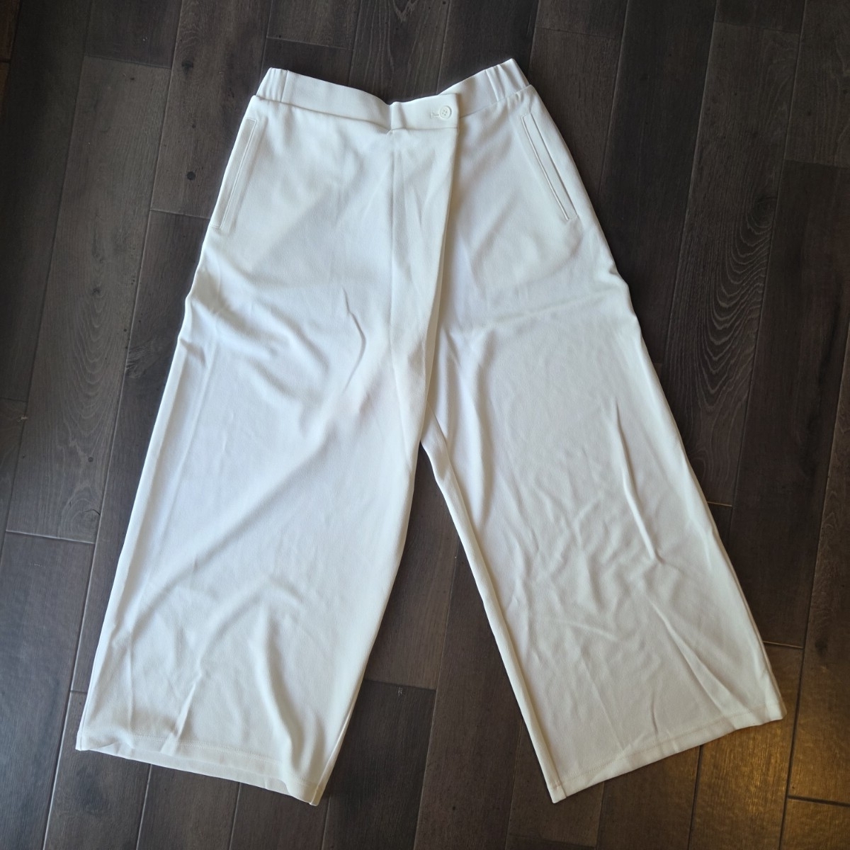 未使用タグ付き day to day デイトゥデイ★スポンと履けるラップ風ワイドパンツ QVC拍卖
