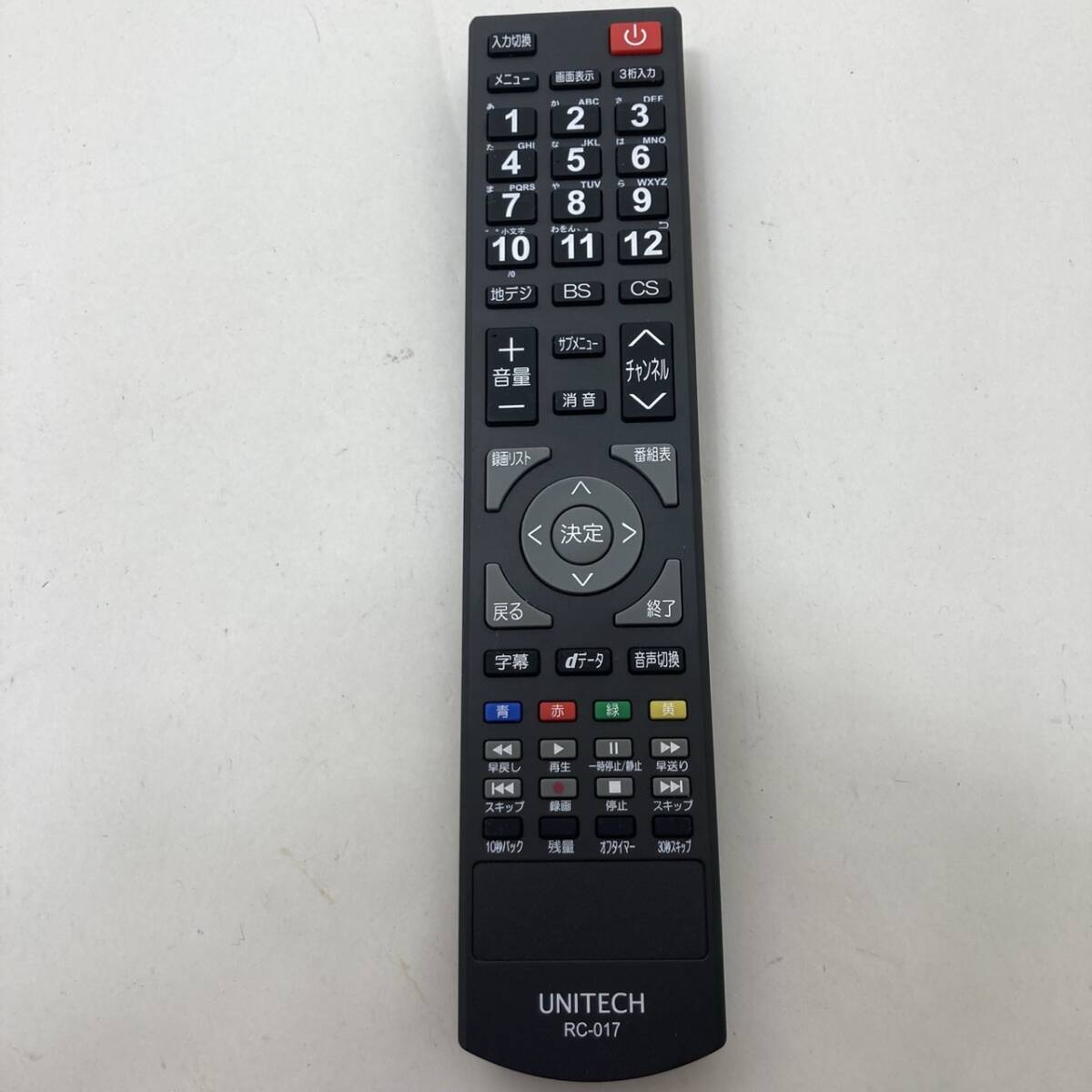 【UNITECH 純正 リモコン 18H06】動作保証 即日発送 ユニテク RC-017 テレビ用拍卖