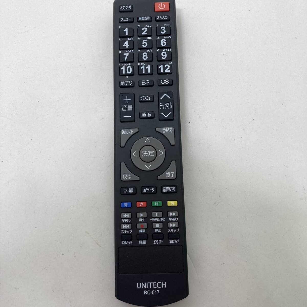 【UNITECH 純正 リモコン 18H07】動作保証 即日発送 ユニテク RC-017 テレビ用拍卖