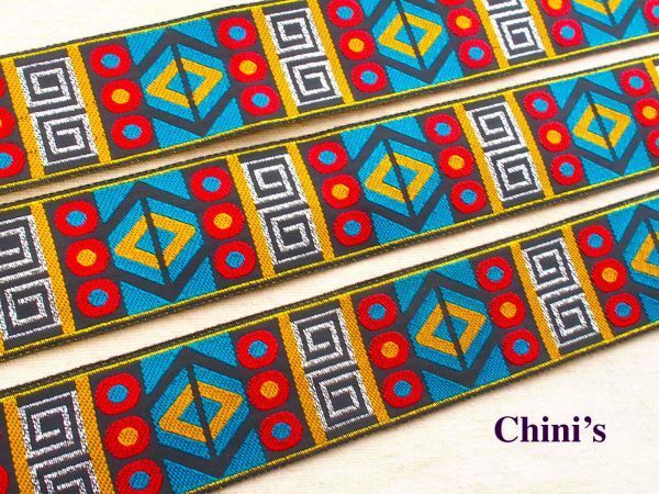 即決 0.5m〜チロリアンテープ19 幾何学☆エスニック ブレード 手芸 装飾拍卖