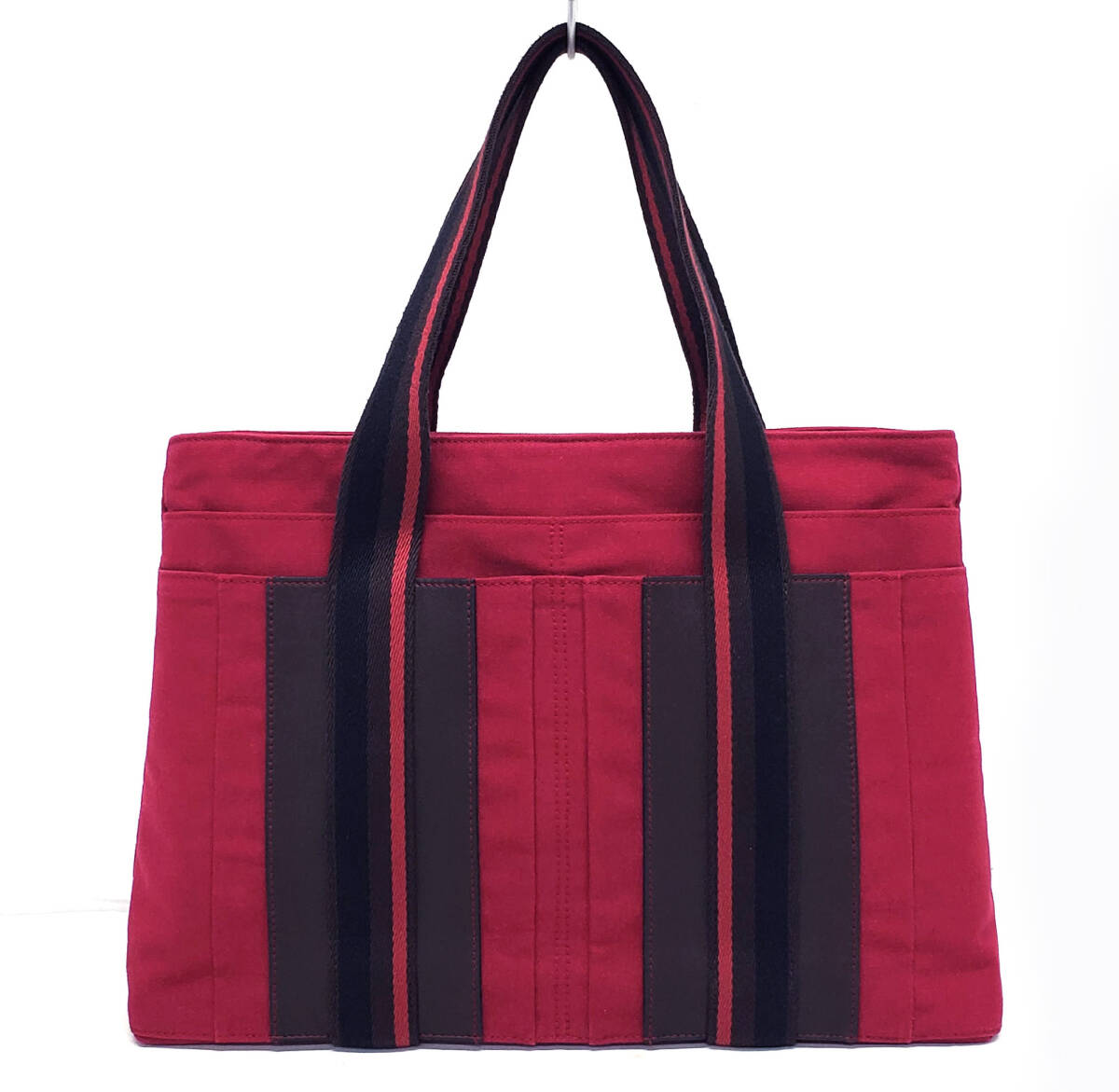 Z824◆極美品【エルメス HERMES】トロカホリゾンタルMM ハンド トートバッグ◆ビジネス 赤系拍卖