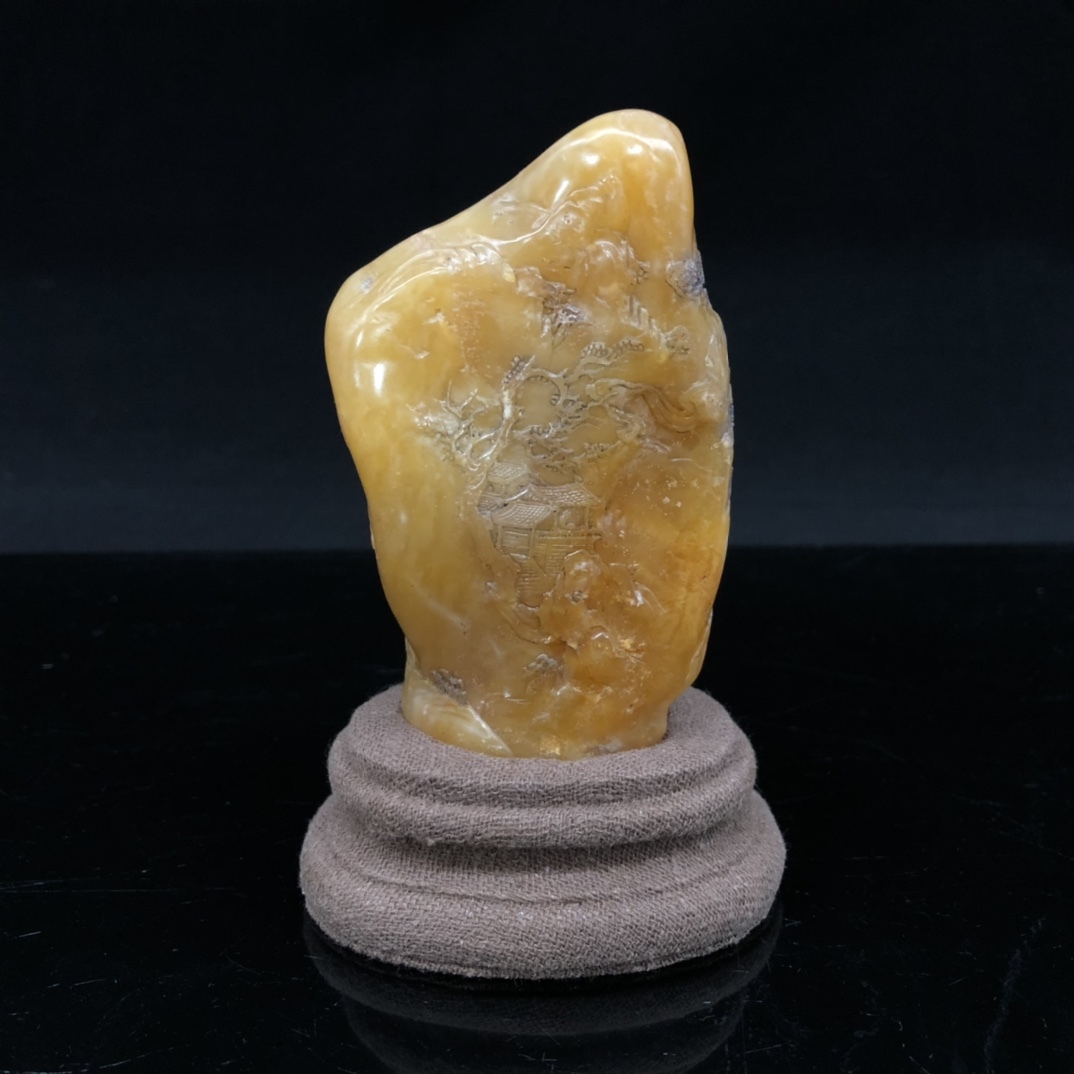 唐物 清 寿山石 田黄石 置物 天然石 手彫 篆刻 極細工 古美術品 時代物 中国古玩 骨董品 D67拍卖