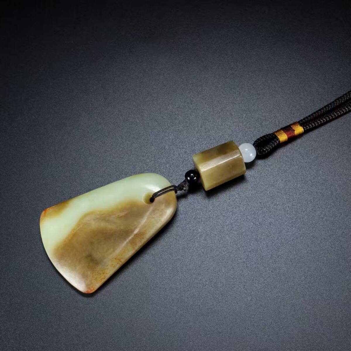 唐物 清 玉彫 和田玉 玉墜 玉質細膩 包漿厚重 沁色入骨 極細工 古美術品 中国古玩 骨董品 D67拍卖