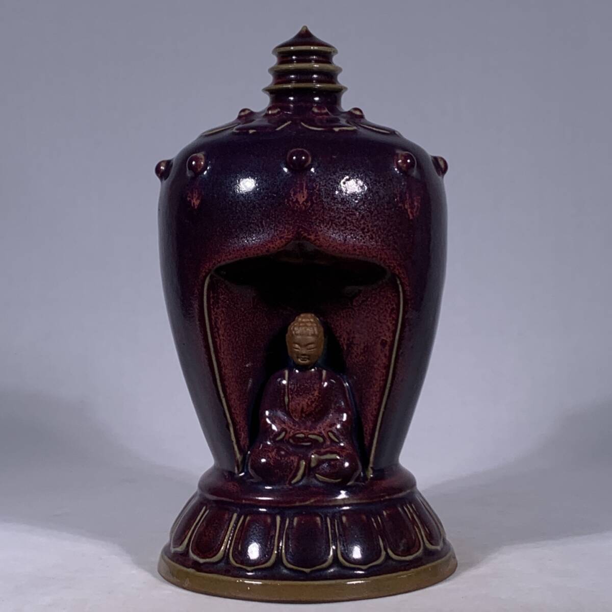 唐物 宋 鈞窯 バラ紫釉 銘文仏塔式仏壇 陶芸 古陶磁器 中国磁器 古美術品 時代物 中国古玩 骨董品 D67拍卖