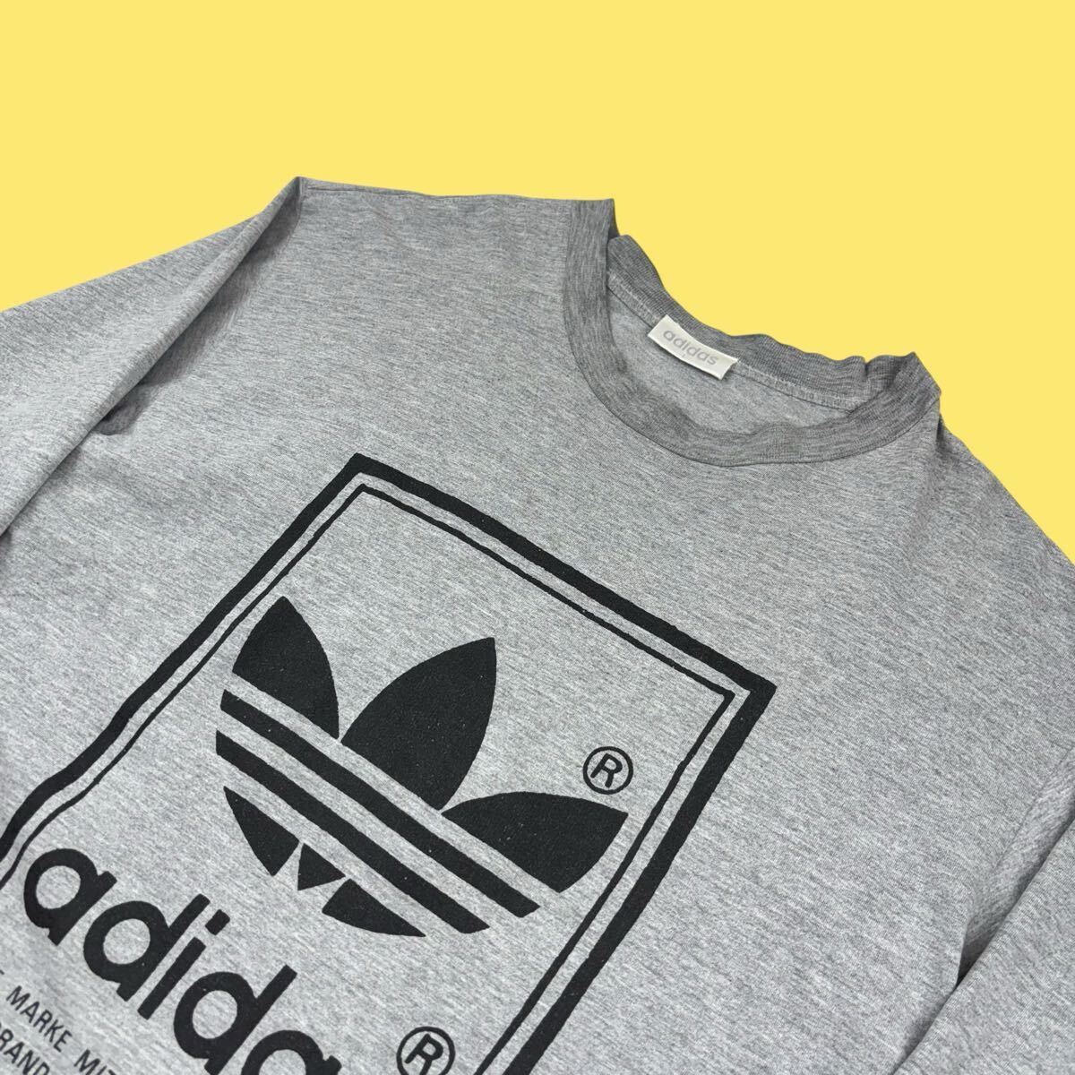 90s adidas Mirror Image Print Triefoil L/S Tee 90年代 アディダス トレフォイル 反転ロンT Lサイズ vintage ヴィンテージ 反転Tシャツ拍卖