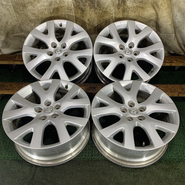 ★送料無料★マツダ CX-7 純正 18x7.5J 5H 114.3 +50 φ67 4本/中古純正アルミホイール 2248_102拍卖