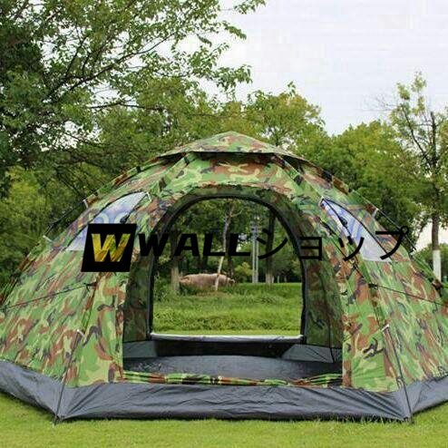 自動3秒開キャンプワンタッチテントUVカットアウトドア用品6~8人用入口2窓4拍卖