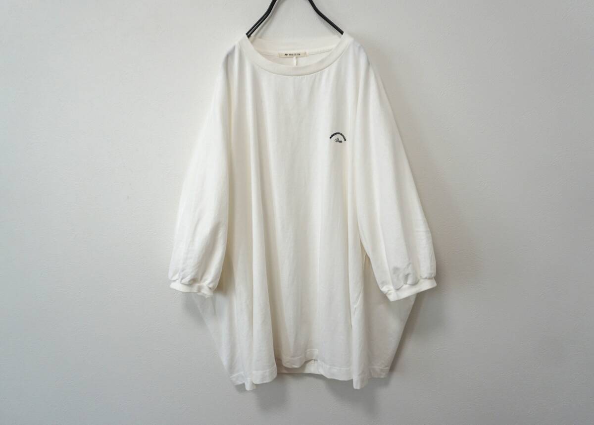 24年 ピュアルセシン 大人の抜け感が◎ チュニックオーバーサイズTシャツ ①拍卖