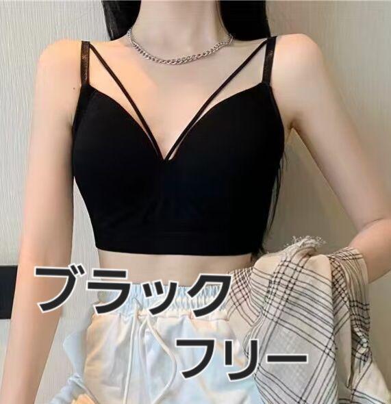 【新品】 ルームブラ スポーツブラ ジム ヨガ ノンワイヤー おしゃれ ブラック拍卖