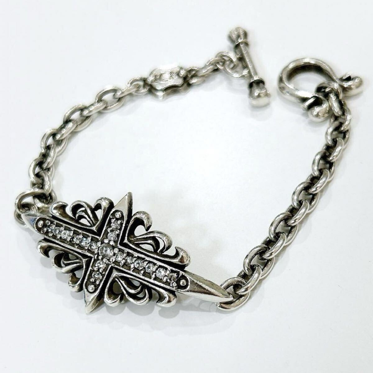 ブレスレット シルバー 925 レガリア ジルコニア クロス拍卖