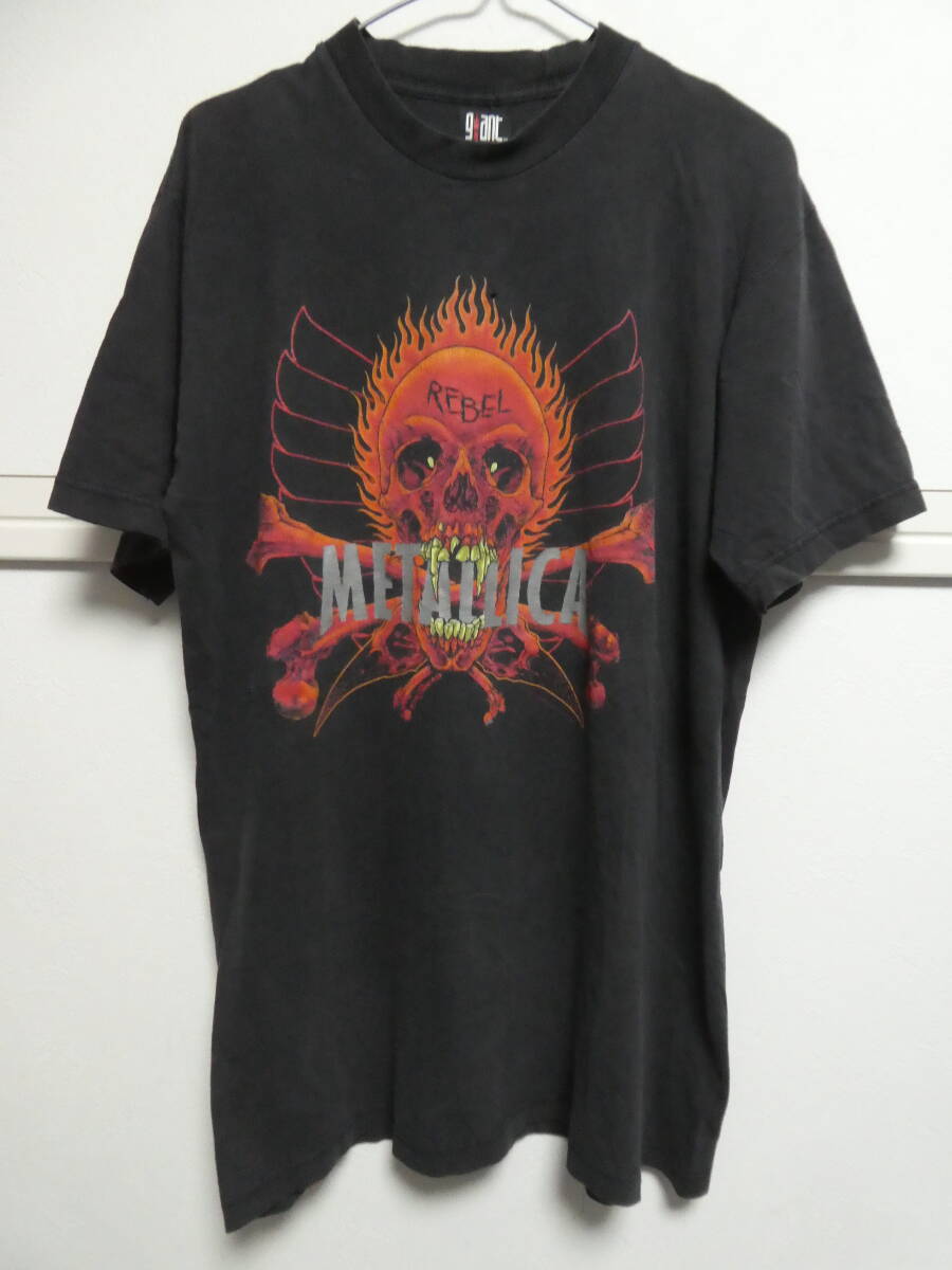 90s メタリカ パスヘッド ジャイアントタグ ヴィンテージバンドTシャツ L ミュージックTシャツ 拍卖