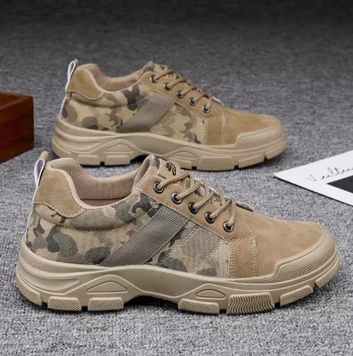 迷彩柄 スニーカー メンズ カジュアル 運動靴 軽量 通気性 耐久性 滑り止め ハイキング X520拍卖