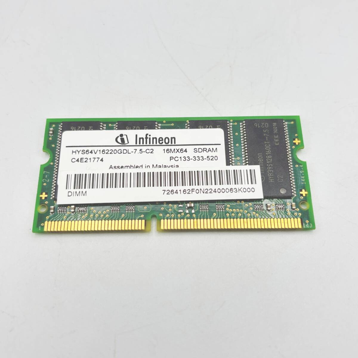 Infineon HYS64V16220GDL-7.5-C2 128MB PC133-333-520 SDRAM メモリ ジャンク品 07522932拍卖