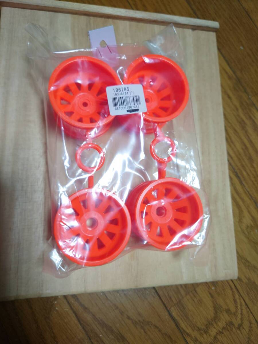 53-タミヤ ホイール セット shima アクロショット スタジアム ブリッツァー ビートル スタジアムサンダー 蛍光オレンジ ラジコン拍卖