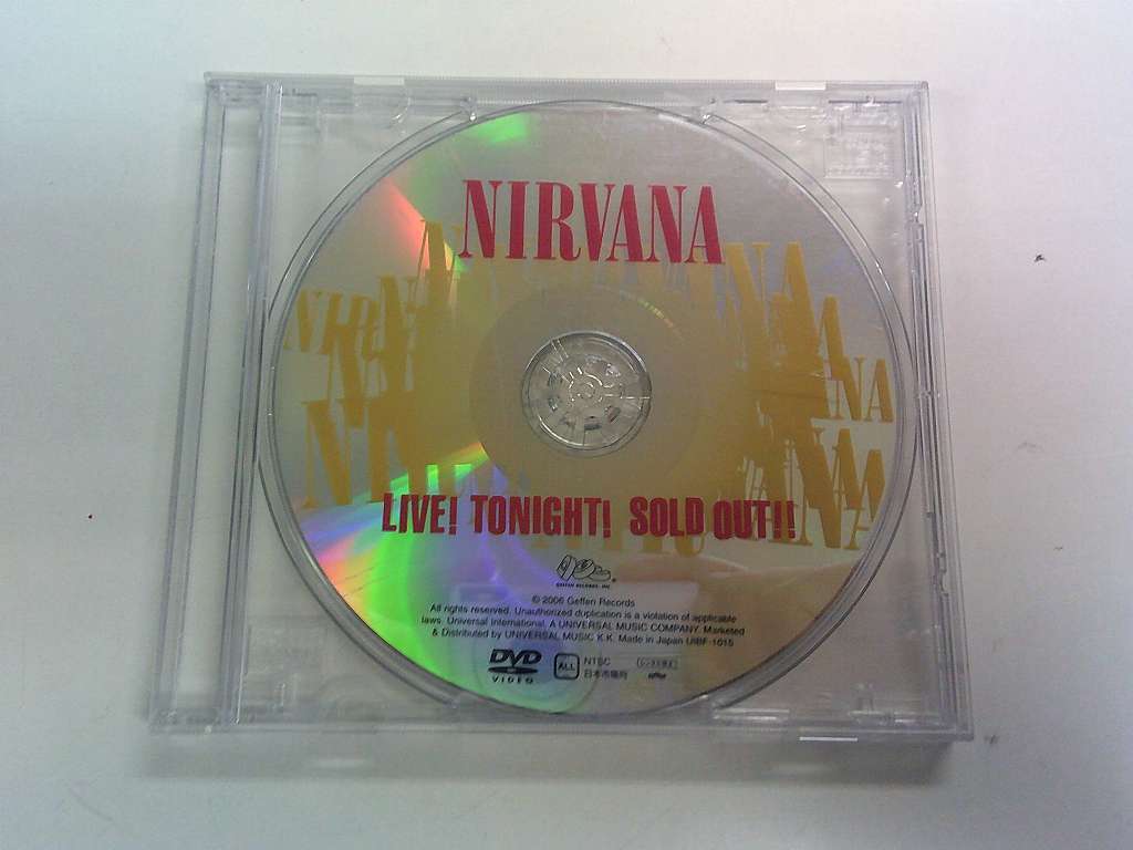 PD1★DVD NIRVANA LIVE TONIGHT! SOLD OUT!! ニルヴァーナ UIBF-1015 ディスクのみ 起動確認済み 研磨・クリーニング済み拍卖