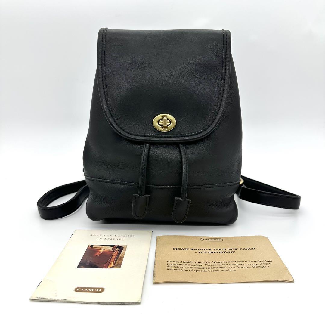 COACH コーチ オールドコーチ リュック ターンロック 本革 レザー US製 g00827拍卖