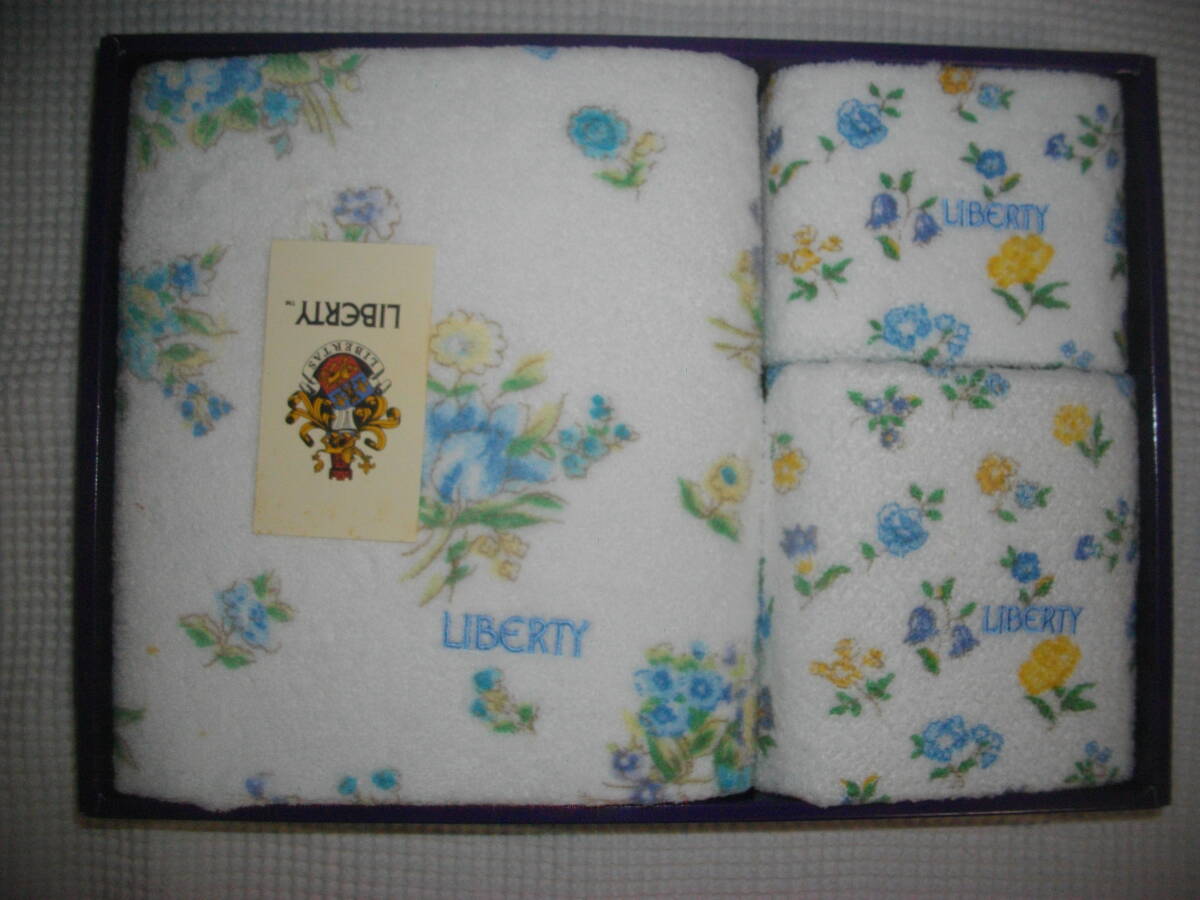 【LIBERTY・リバティ】 バスタオル & フェイスタオル & ウォッシュタオル ◆ 3枚セット拍卖