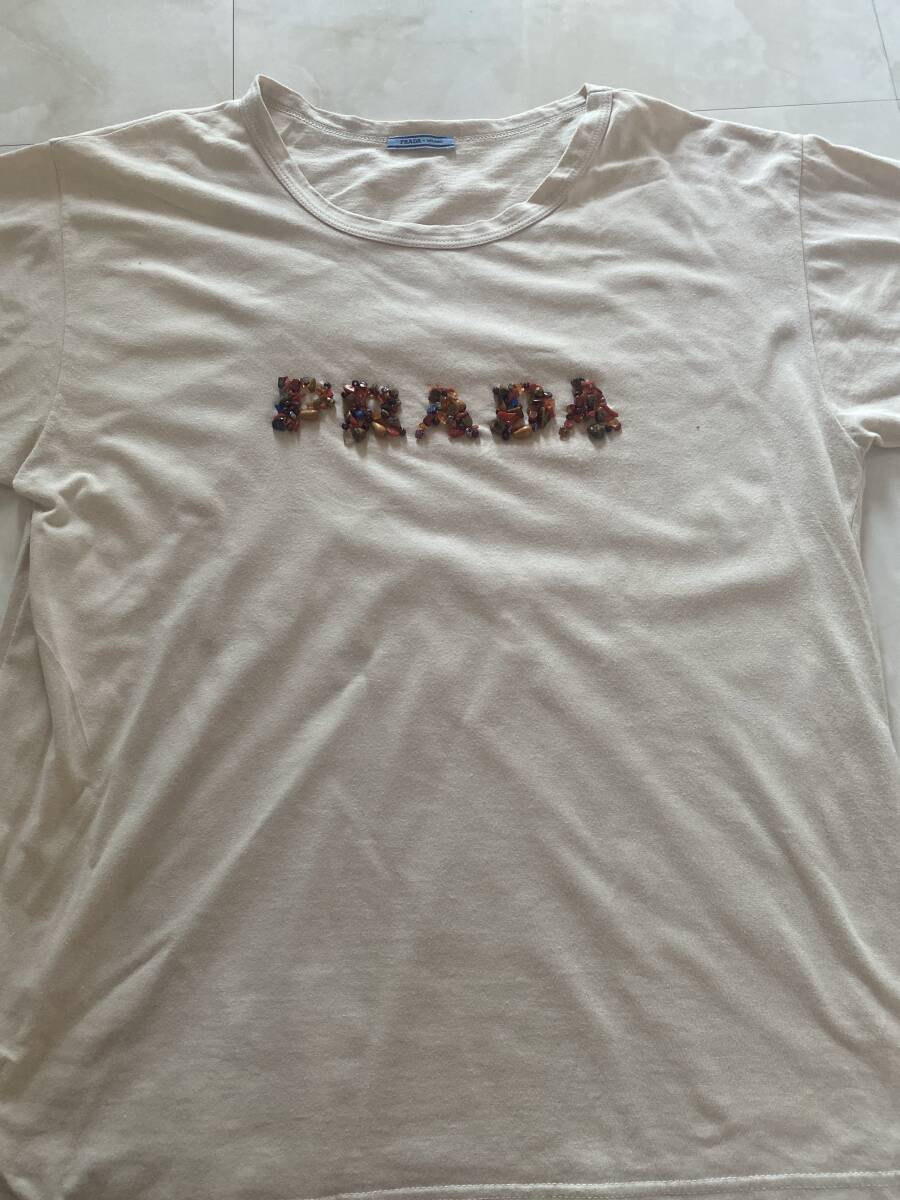 プラダPRADAキラキラロゴTシャツ拍卖