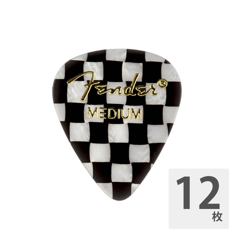 フェンダー ギターピック 12枚 セット ミディアム 351 Shape Premium Picks Medium Checker Fender拍卖