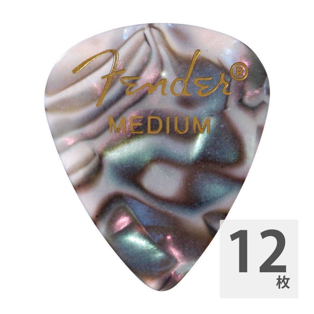 フェンダー ギターピック 12枚 セット ミディアム 351 Shape Abalone Medium Fender拍卖