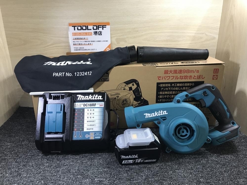 011◎未使用品・即決価格◎マキタ makita 18V充電式ブロア UB185DRF バッテリー(BL1830B)+充電器付属拍卖