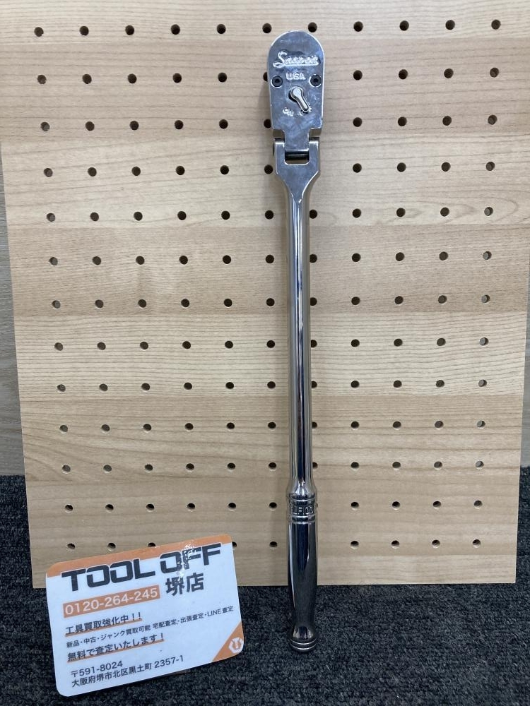 011◎おすすめ品◎Snap-on スナップオン 3/8 ロングハンドルフレックスヘッドラチェット FLF100 100枚ギア拍卖
