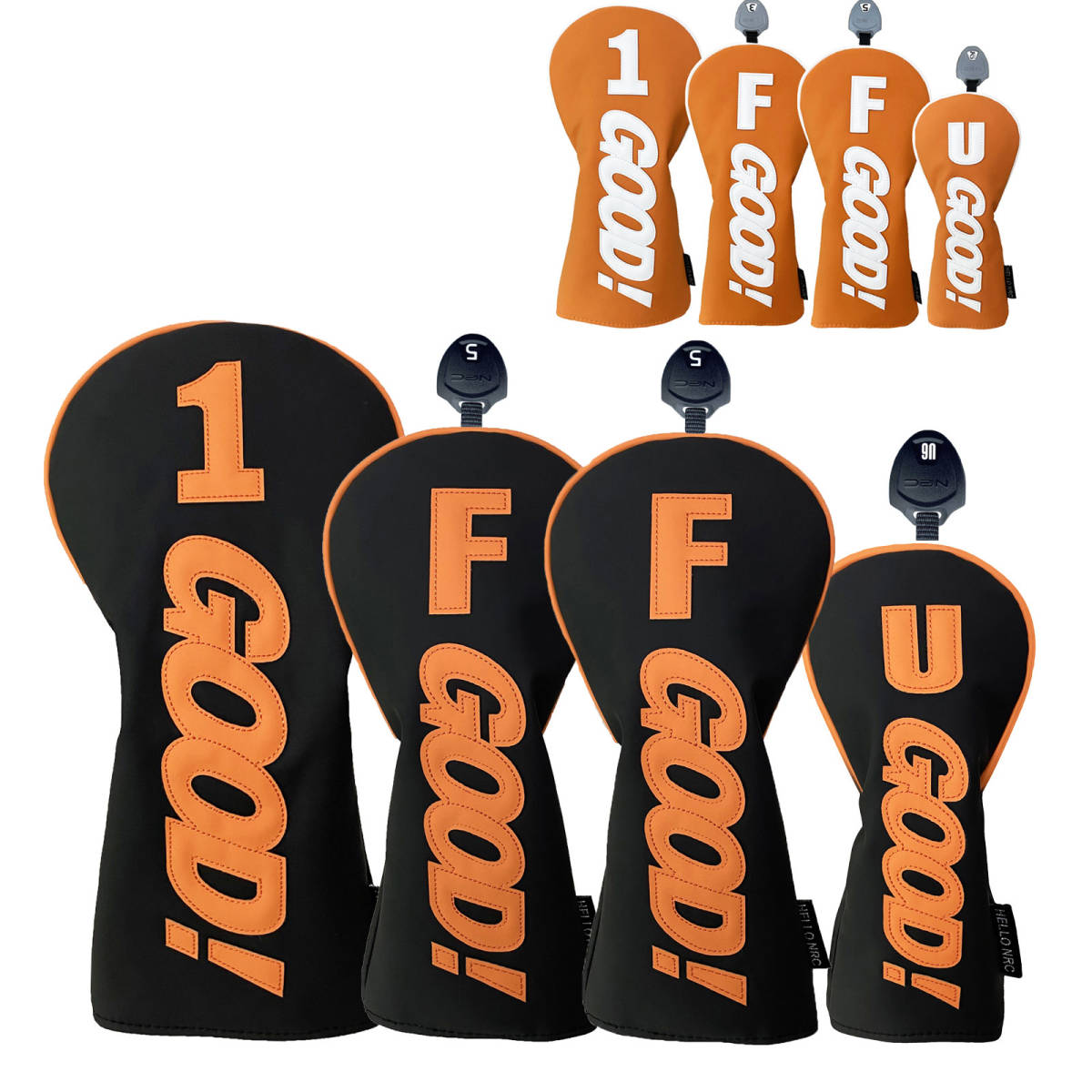 ゴルフ ヘッドカバー 4点セット ドライバー440cc 460cc 用 カバー ウッド カバー ユーティリティ UT カバー 防水仕様 good拍卖