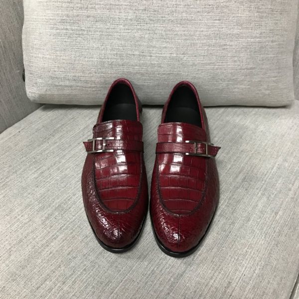 ☆ワニ革 メンズシューズ カジュアルシューズ 皮靴 紳士靴 スリッポン モカシン レザー 24~27cm ローファー 大人気 幅広 男性 プレゼント拍卖