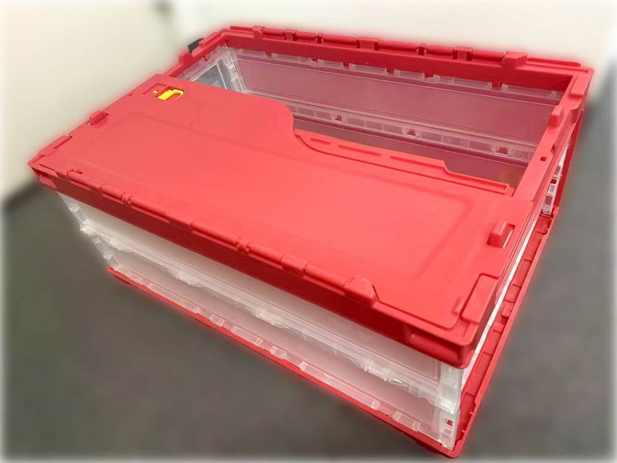 ※配送限定※【20個】【中古】折りたたみ コンテナ オリコン 30L ボックス 収納ボックス クリア ケース 収納拍卖