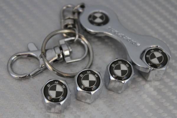 新品  BMW 黒銀 シルバー エアーバルブキャップ  M5拍卖