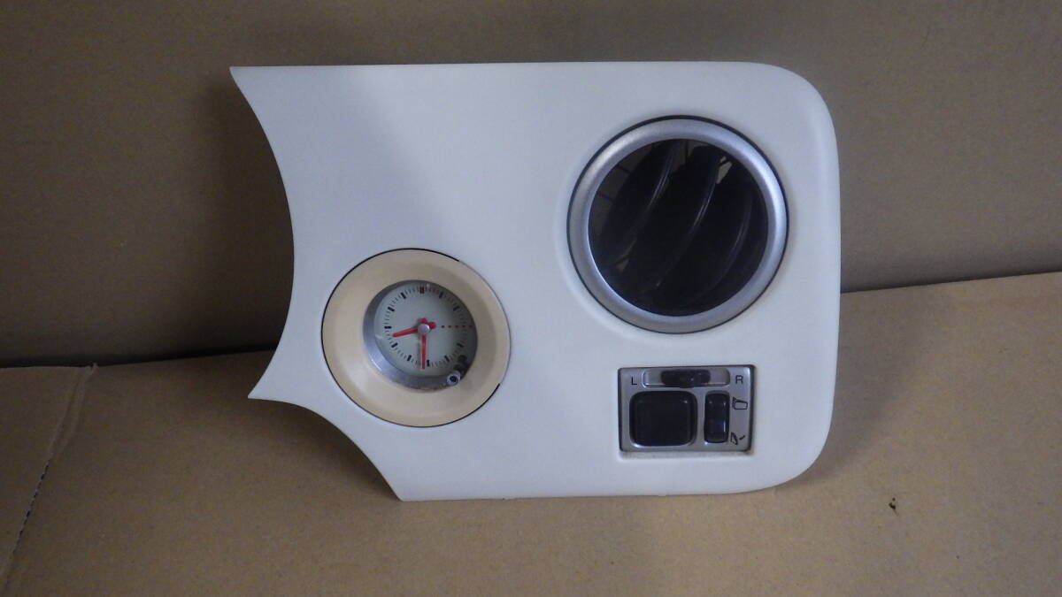 HE21S アルト ラパン 純正 ノーマル 白 エアコン吹き出し口 カバー パネル インパネ ミラースイッチ 時計 73831-75H0 管M0710-62拍卖