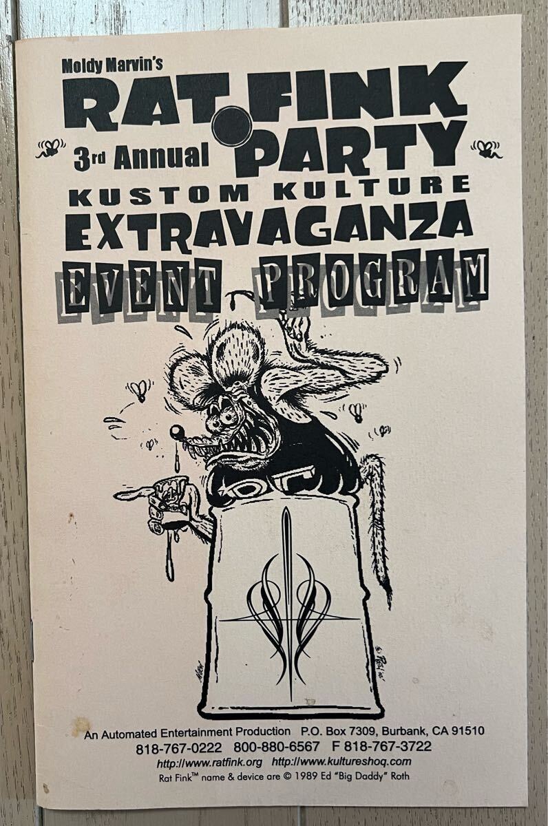 激レア!2002ラットフィンクパーティプログラムratfink edroth mooneyes エドロスムーンアイズアメ車旧車拍卖