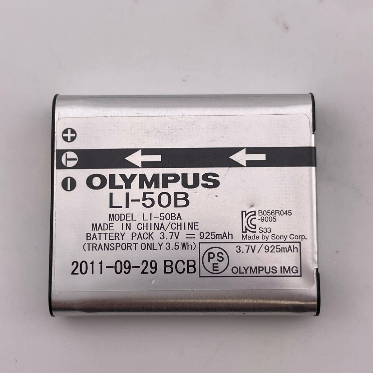 【動作確認済】送料無料 返金保証 中古 オリンパス OLYMPUS 純正 リチウムイオンバッテリーLI-50B 満充電後計測拍卖