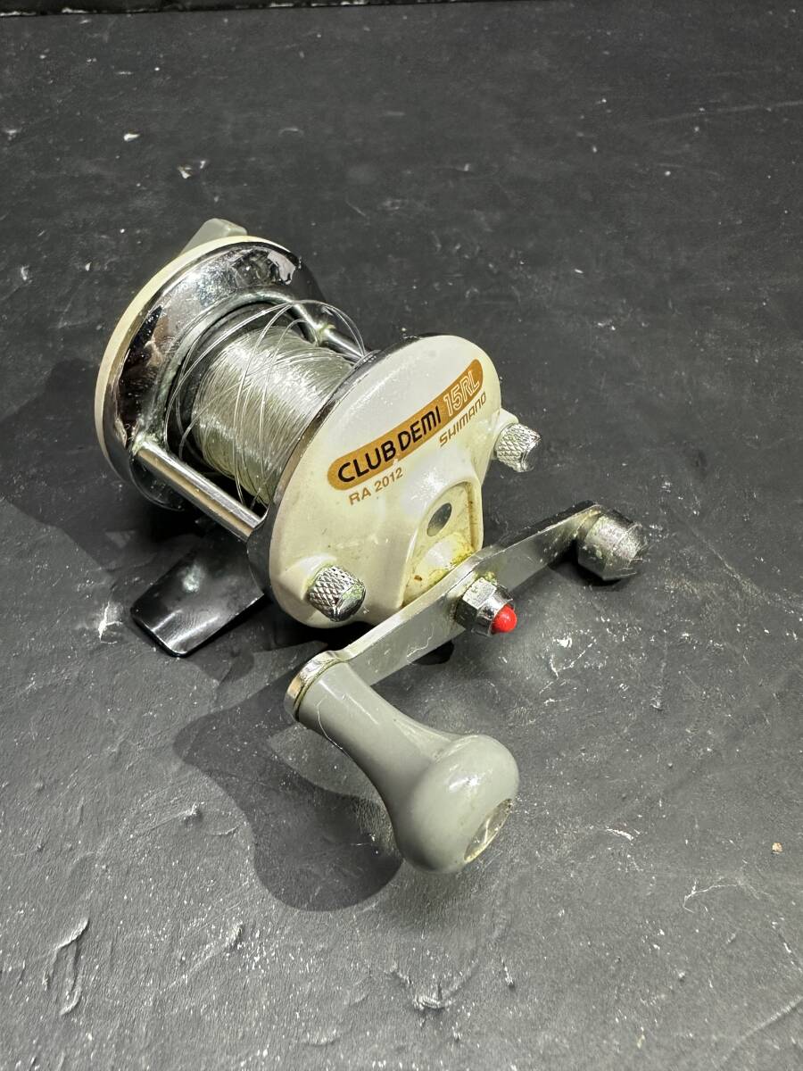 ★コレクター必見!! 現状品 SHIMANO CLUB DEMI 15RL RA2012 シマノ 小型リール ホワイト 釣り具 フィッシング 釣り用品 ビンテージ A921拍卖