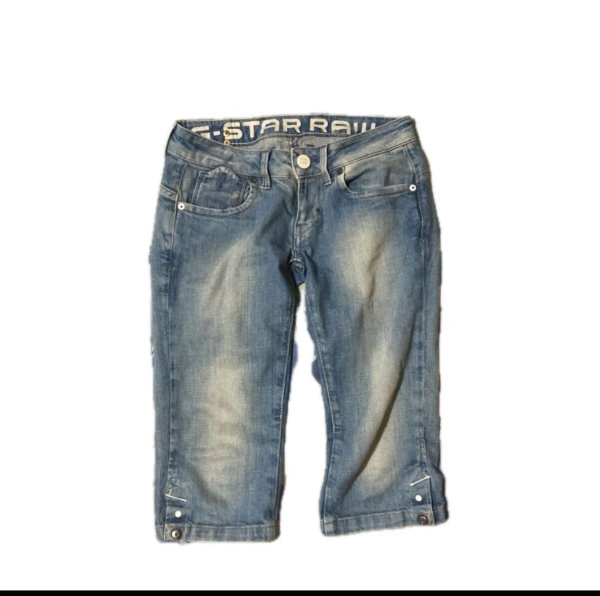 G-STAR RAW 26 デニムハーフパンツ XS ハーフパンツ ショートパンツ 短パン ジーンズ デニムパンツ拍卖