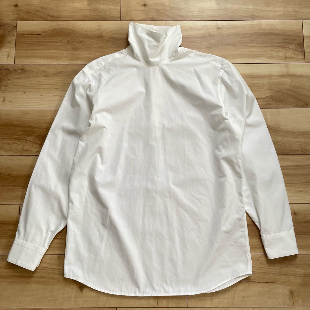 【送料無料】DRIES VAN NOTEN ドリスヴァンノッテン ハイネック プルオーバー シャツ 白 34 長袖拍卖