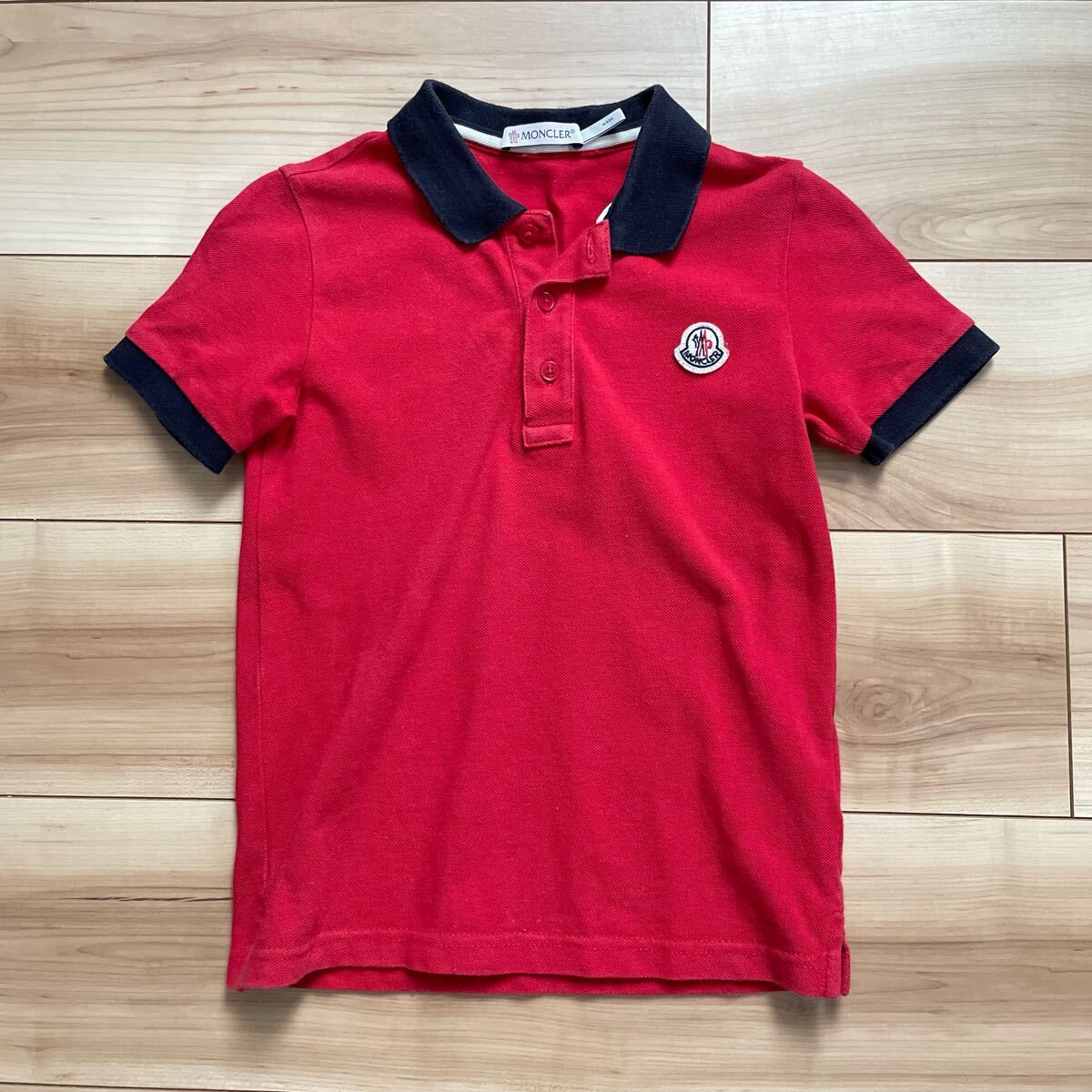 【送料無料】【正規品】MONCLER モンクレール ポロシャツ 赤 キッズ 6 116cm拍卖