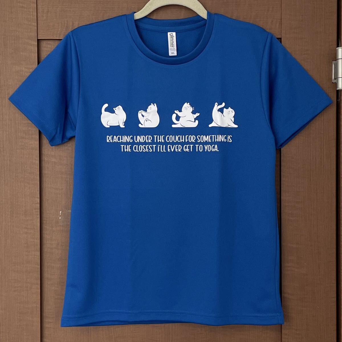 ドライ Tシャツ ヨガ 猫 WLサイズ レディース 半袖 ティシャツ拍卖