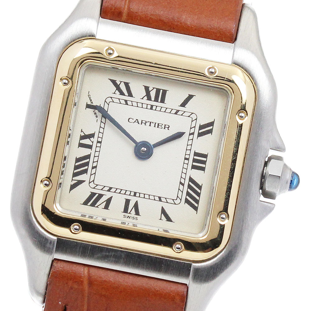 カルティエ CARTIER W250295D パンテール SM YGベゼル クォーツ レディース 良品 _900396拍卖